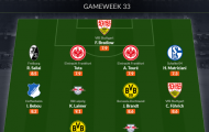 Đội hình tiêu biểu vòng 33 Bundesliga: Dortmund bứt phá; 'Ác mộng' Bayern