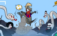 Thằn lằn Messi chạy thoát kỳ diệu khỏi lũ rắn độc