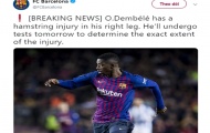HLV Valverde: 'Chấn thương gân kheo của Dembele là một cú sốc lớn'