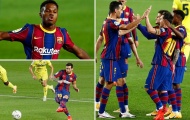 Hàng công Barca trong trận đại thắng Villarreal: Fati hay nhất