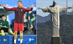 Cảnh Ronaldo bị triệt hạ giống với... Chúa Jesus bị đóng đinh