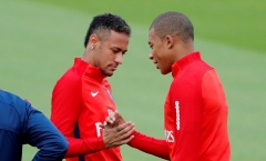 Mbappe kết thân Neymar ở buổi tập đầu tại PSG