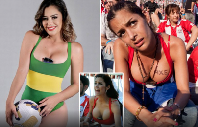  Bom sex Larissa Riquelme cổ vũ tuyển Brazil  