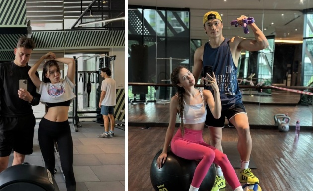Tiến Dũng, Văn Lâm đọ dáng cùng 2 bóng hồng sexy