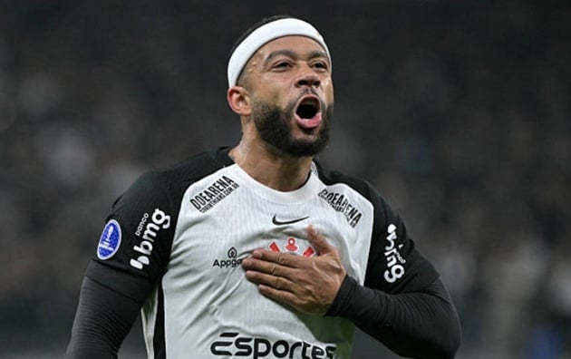 Depay tỏa sáng với cú nã đại bác, Corinthians vẫn chia điểm tiếc nuối