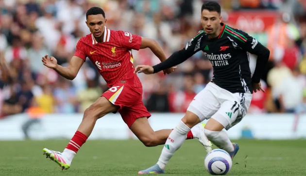 Gary Neville khen 2 cầu thủ Arsenal xuất sắc ở trận hòa Liverpool 2-2