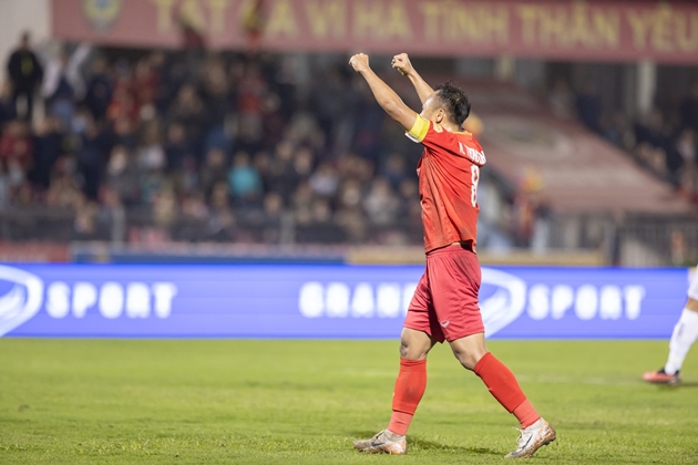 Trọng Hoàng vẫn là trụ cột của Hà Tĩnh. Ảnh: Hồng Lĩnh Hà Tĩnh FC.