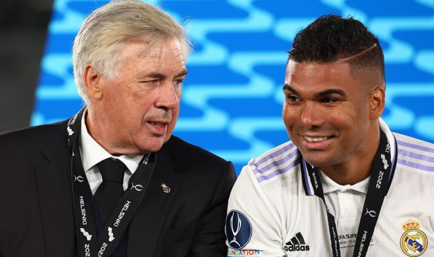 Casemiro từng có thời gian làm việc ăn ý với Ancelotti ở Real.