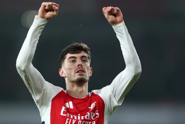 Havertz trong màu áo Arsenal.