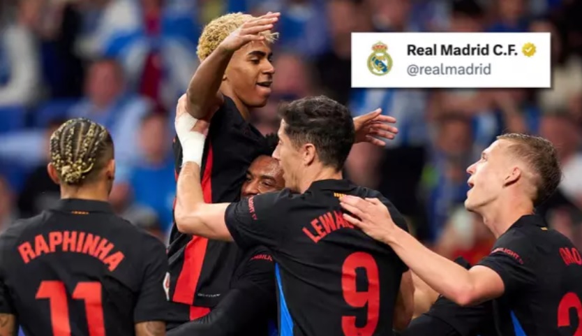 Real Madrid gây tranh cãi sau khi chúc mừng Barcelona vô địch