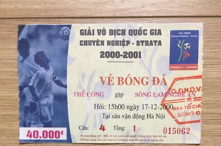 Góc kí ức: Vé xem Thể Công gặp SLNA năm 2000 cực đắt, sức hút vẫn mãnh liệt